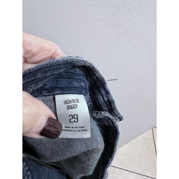 Urban Outfitters Bdg Blue Acid Washed High Rise Baggy Wide Leg Corduroy Pants 29 - Picture 5 of 8